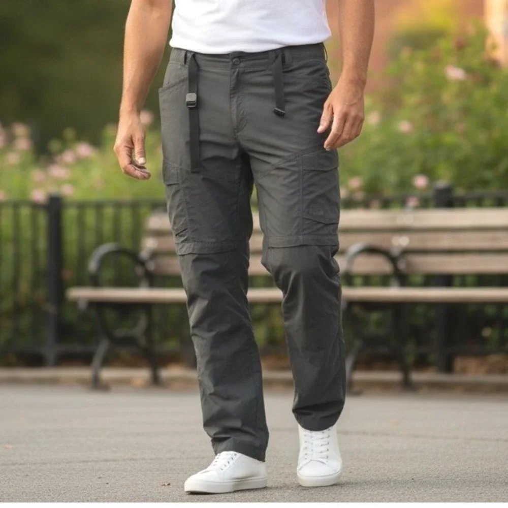 The North Face Mens‎ XXL Convertible Cargo Pants Nylon Gray Gorpcore Workwear